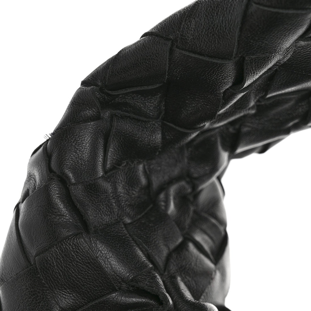 Calfskin Intrecciato Small Hop Black