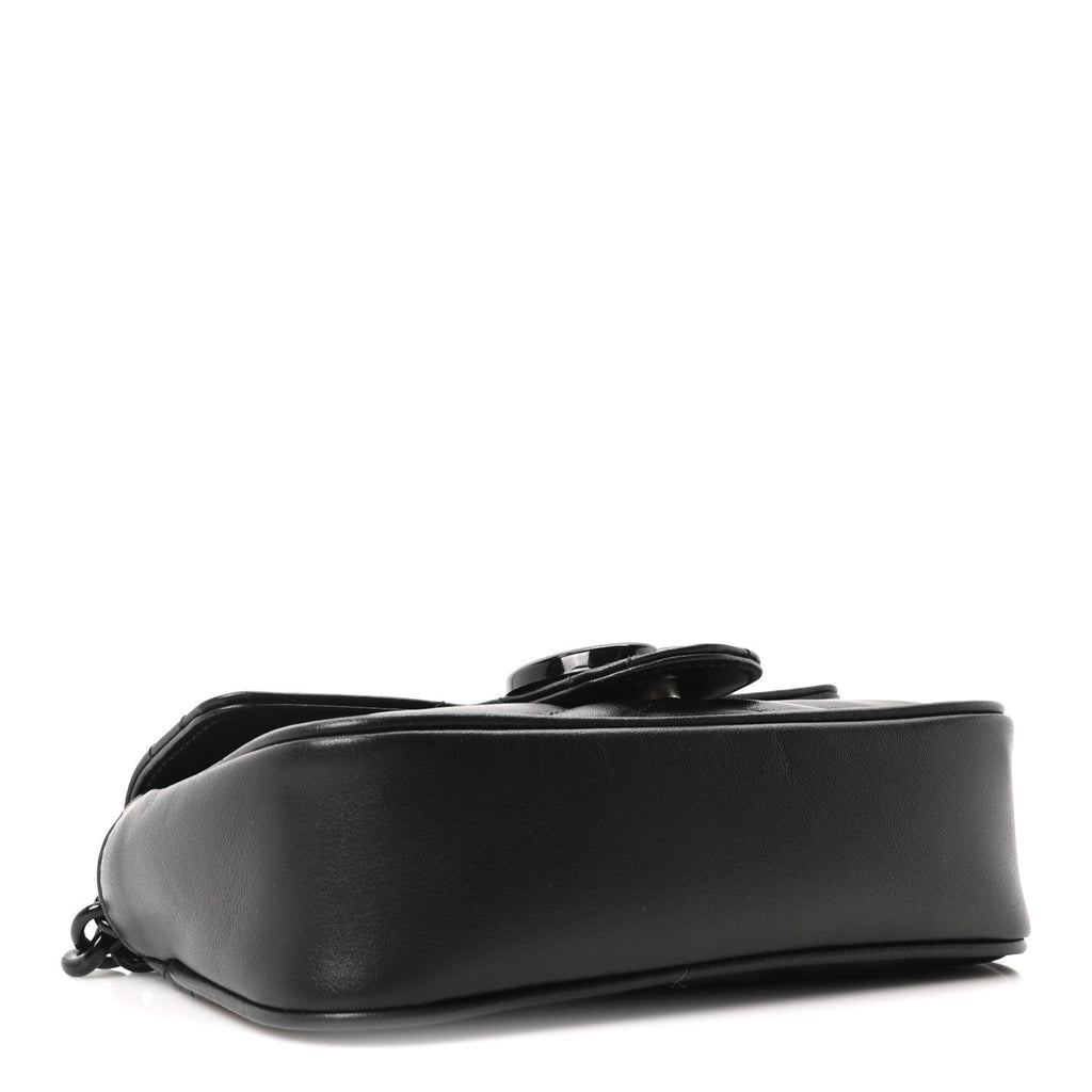 Calfskin Matelasse Monochrome GG Marmont Chain Belt Bag Black
