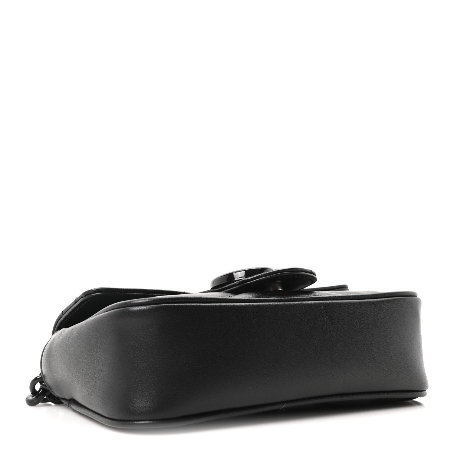 Calfskin Matelasse Monochrome GG Marmont Chain Belt Bag Black