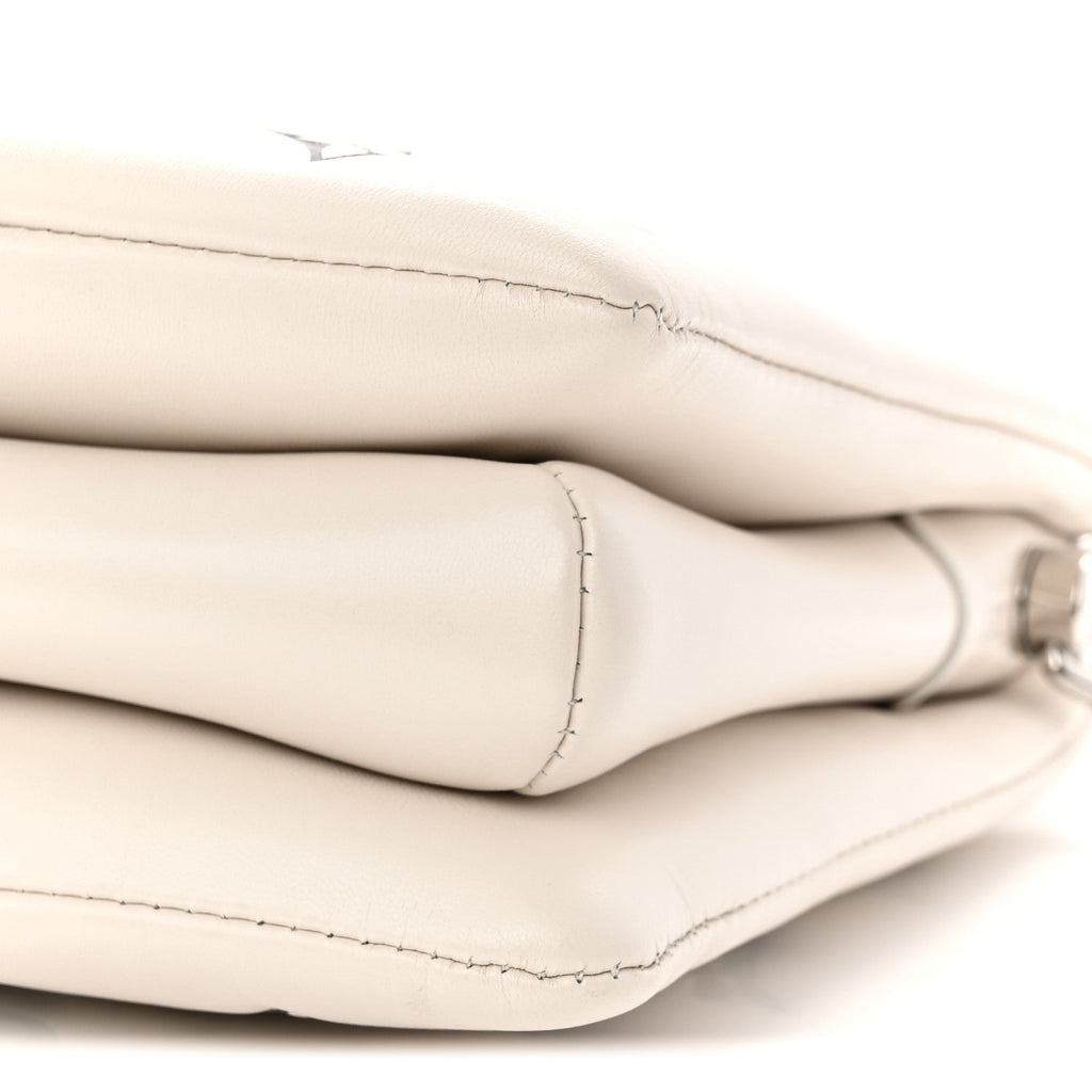 Lambskin Embossed Monogram Coussin PM Cream Grey