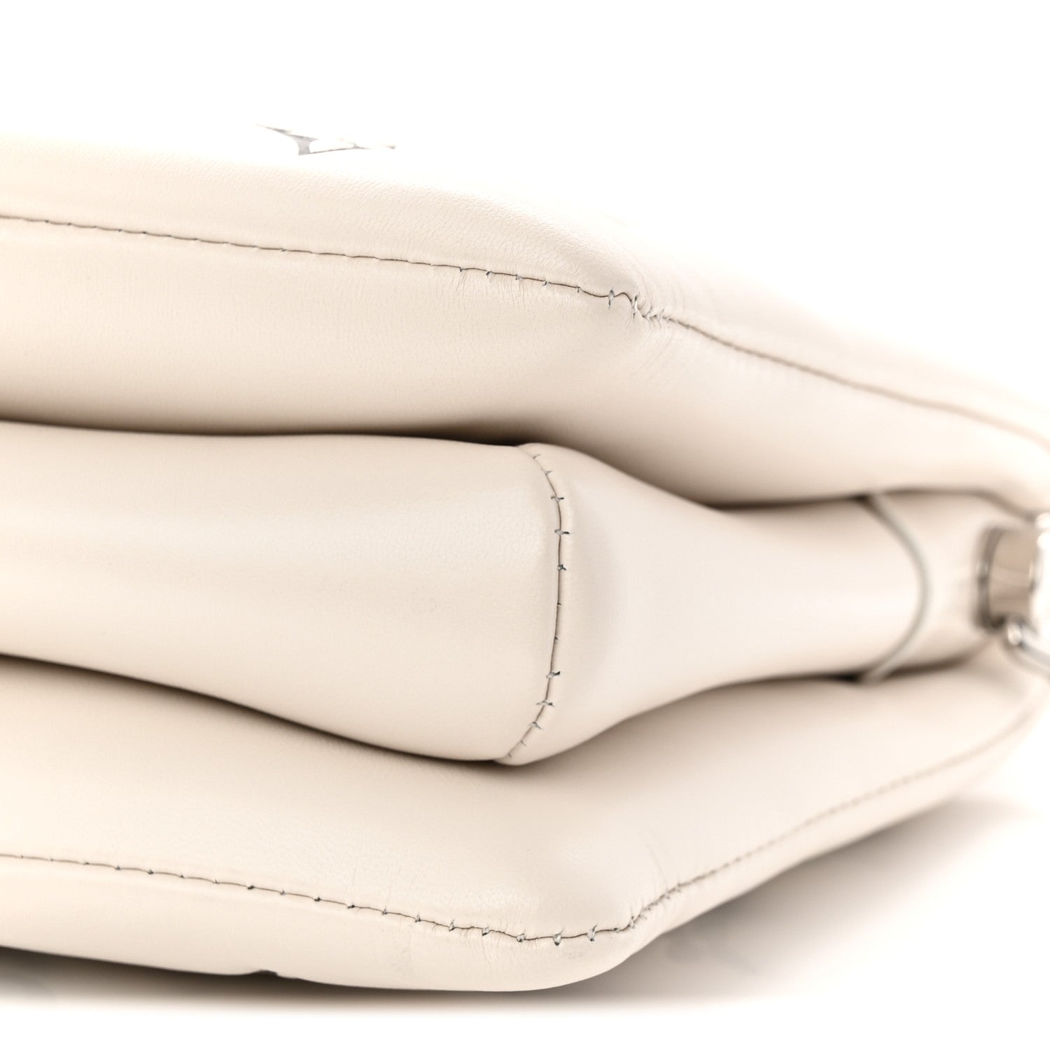 Lambskin Embossed Monogram Coussin PM Cream Grey