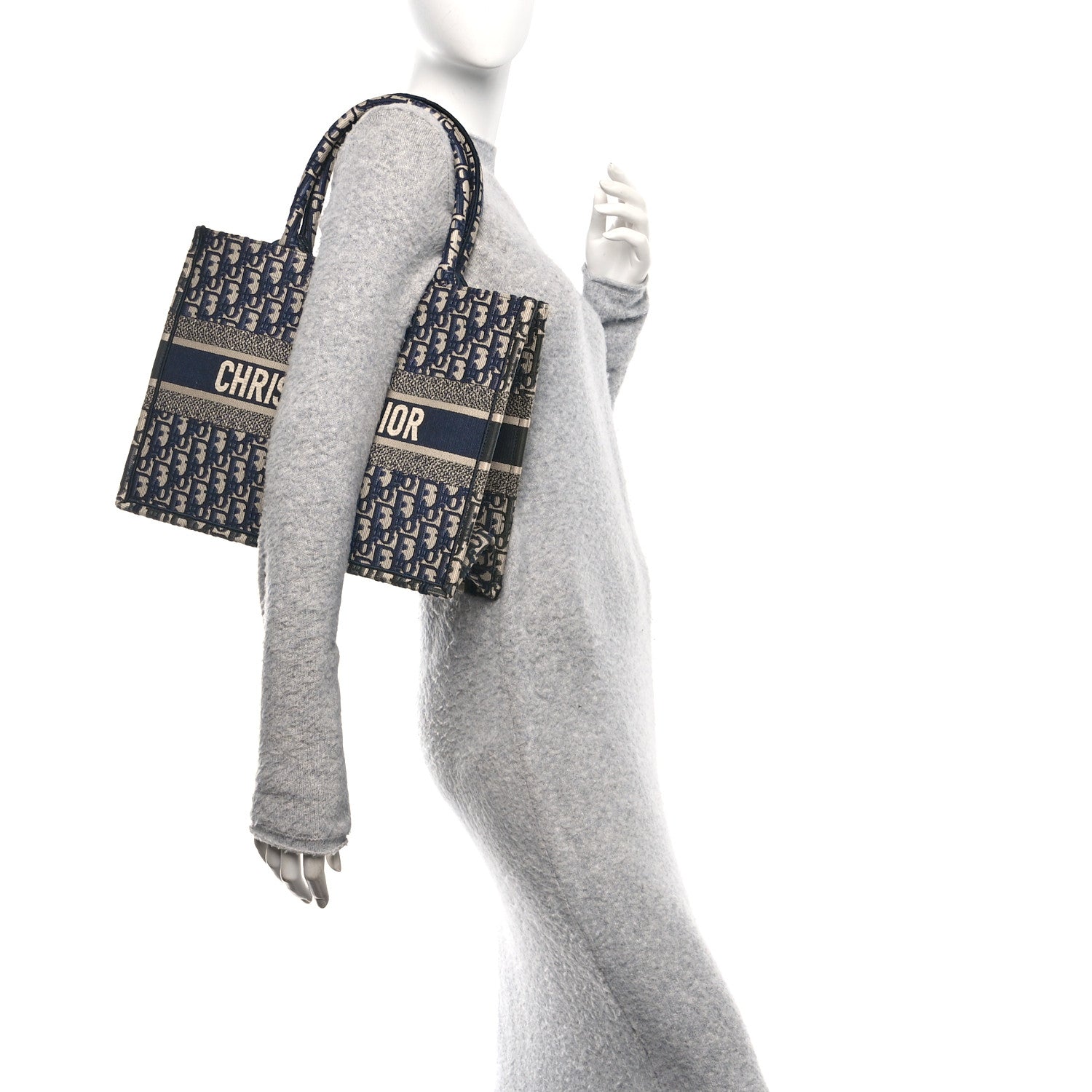 Oblique Medium Book Tote Blue Multicolor