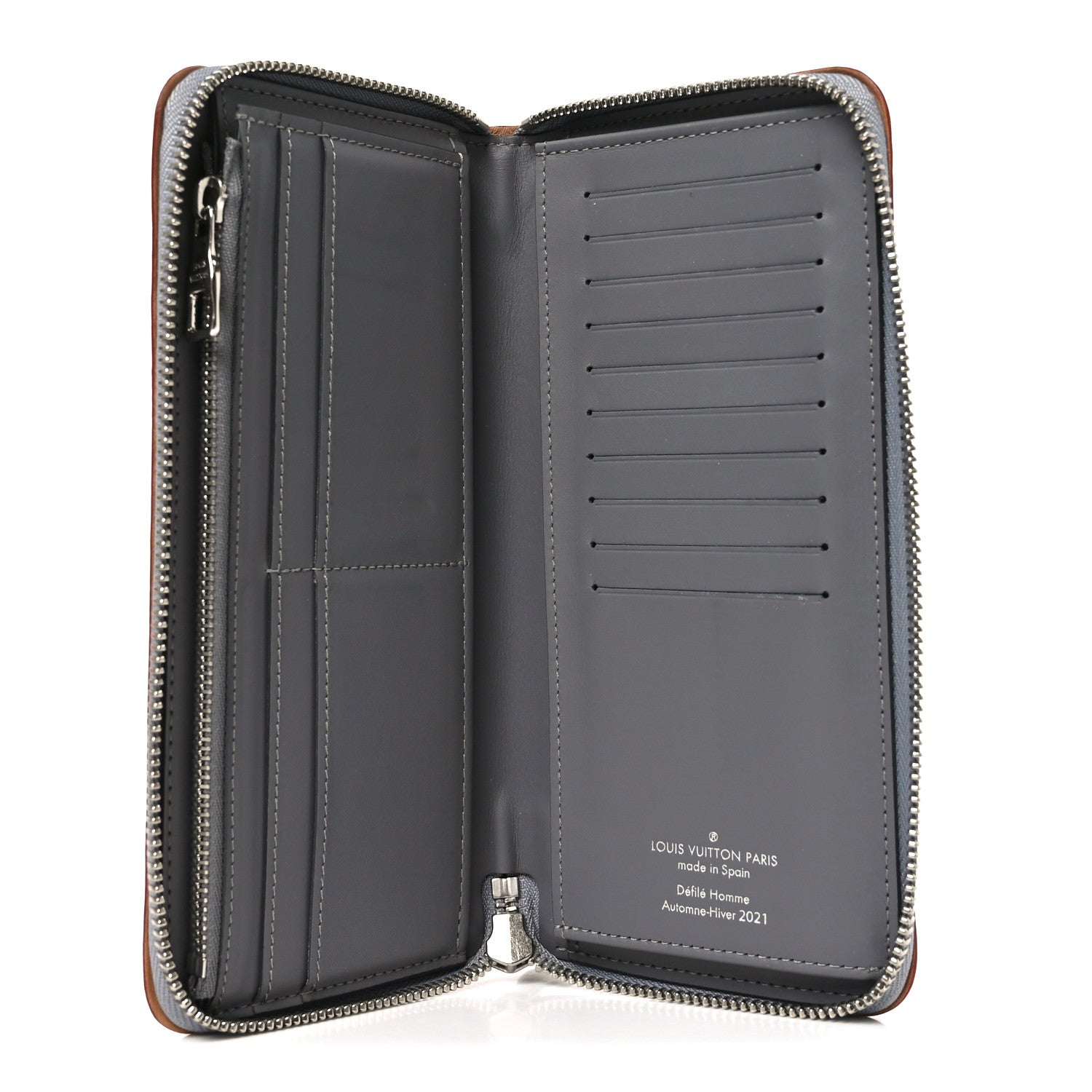 Monogram Mirror Zippy Wallet Silver