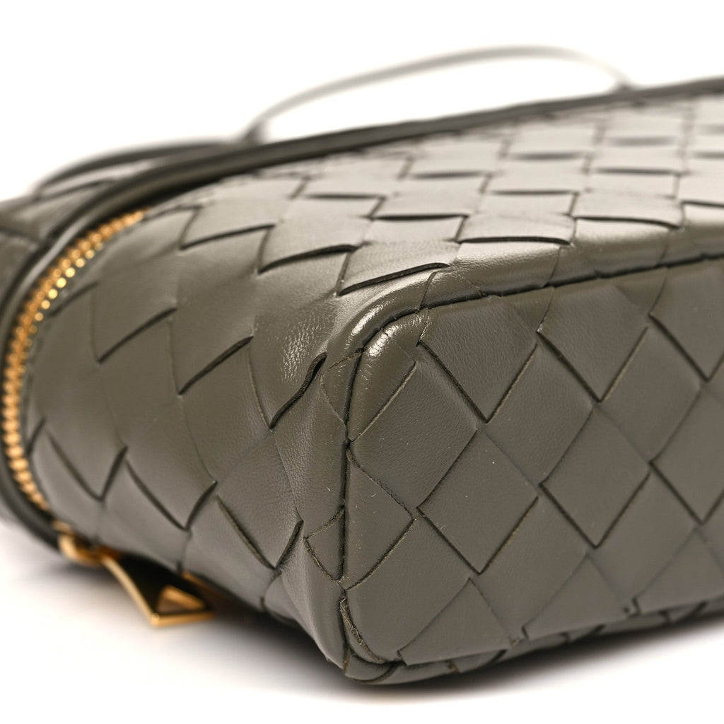 Calfskin Intrecciato Bang Bang Vanity Case Cypress