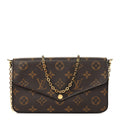 Monogram Pochette Felicie Chain Wallet Fuchsia