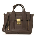 Textured Calfskin Mini Pashli Satchel Taupe