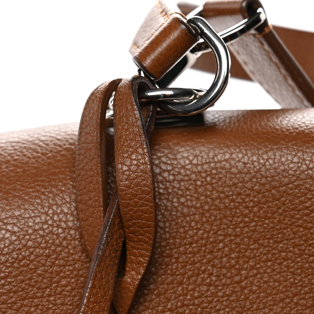 Soft Calfskin Lockme II Top Handle Cognac
