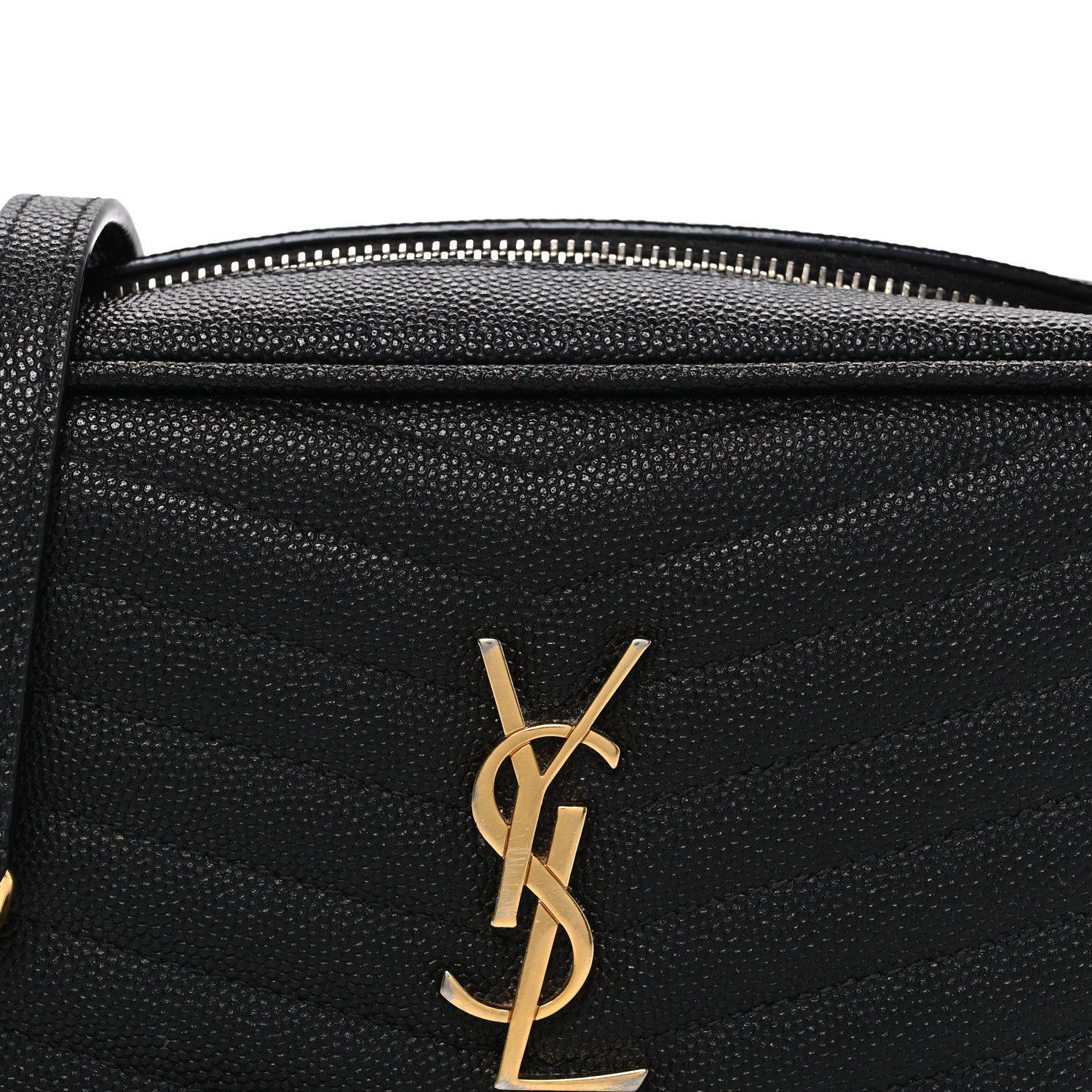 Grain De Poudre Matelasse Monogram Mini Lou Camera Bag Black