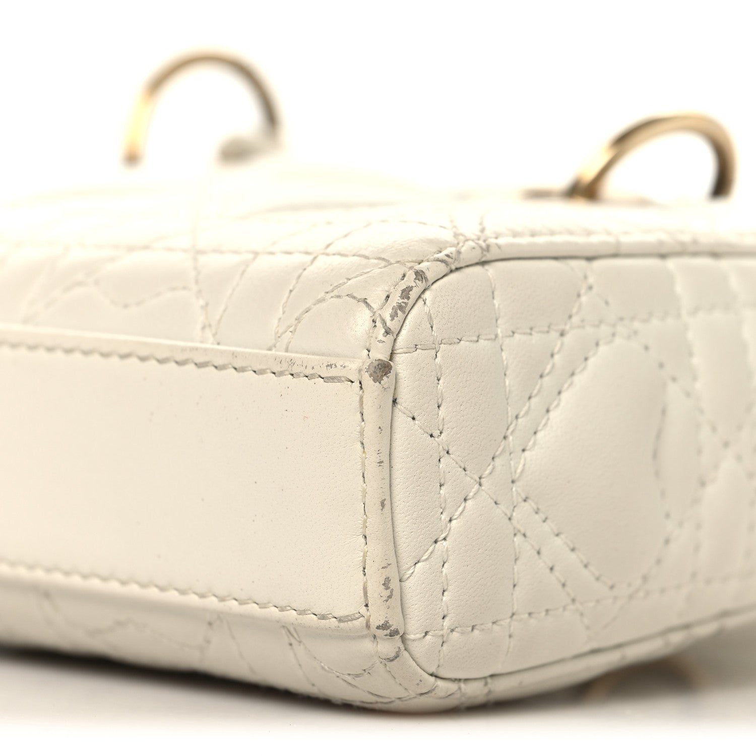 Lambskin Cannage Dioramour Micro Lady D-Joy Latte