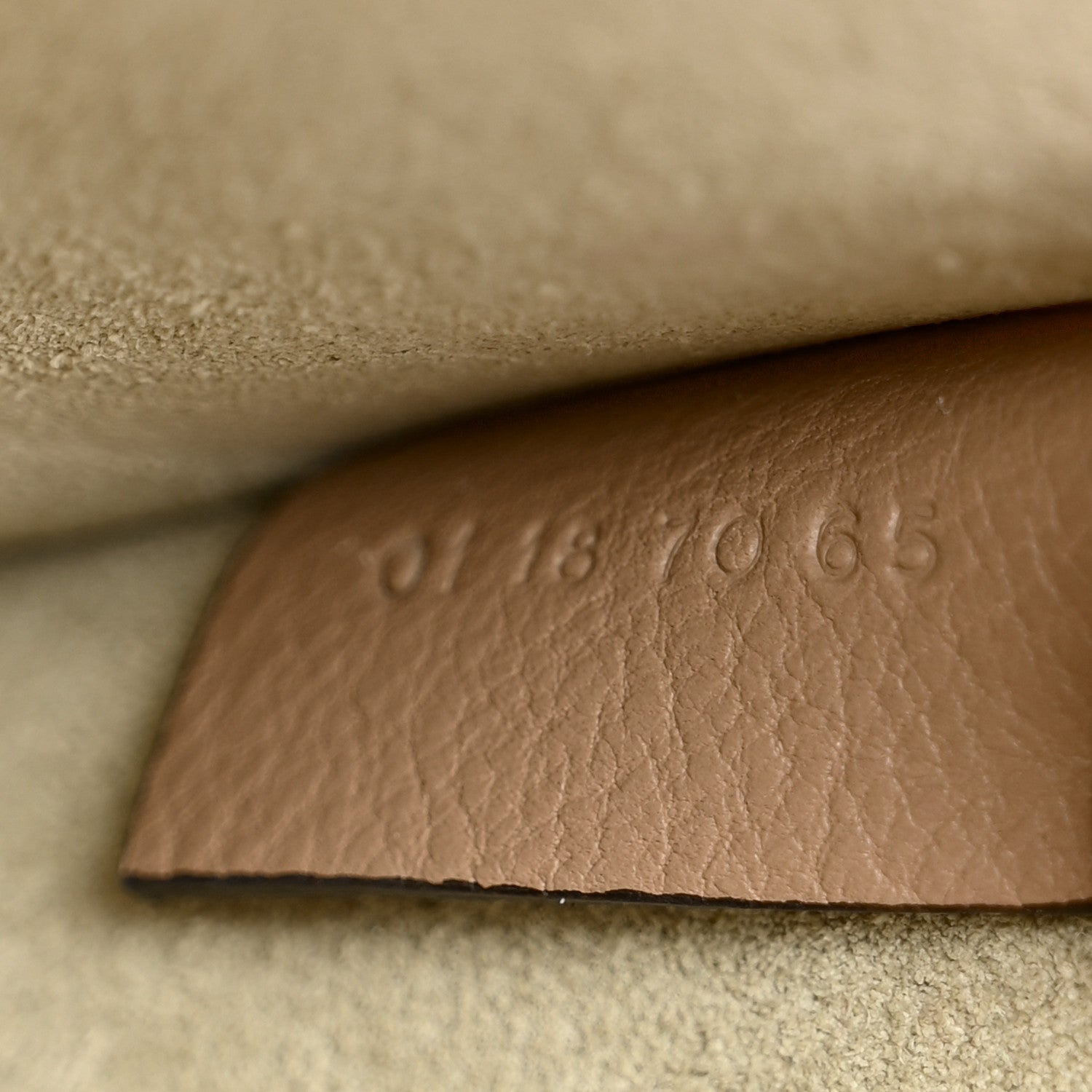 Calfskin Suede Small Nile Bracelet Bag Biscotti Beige