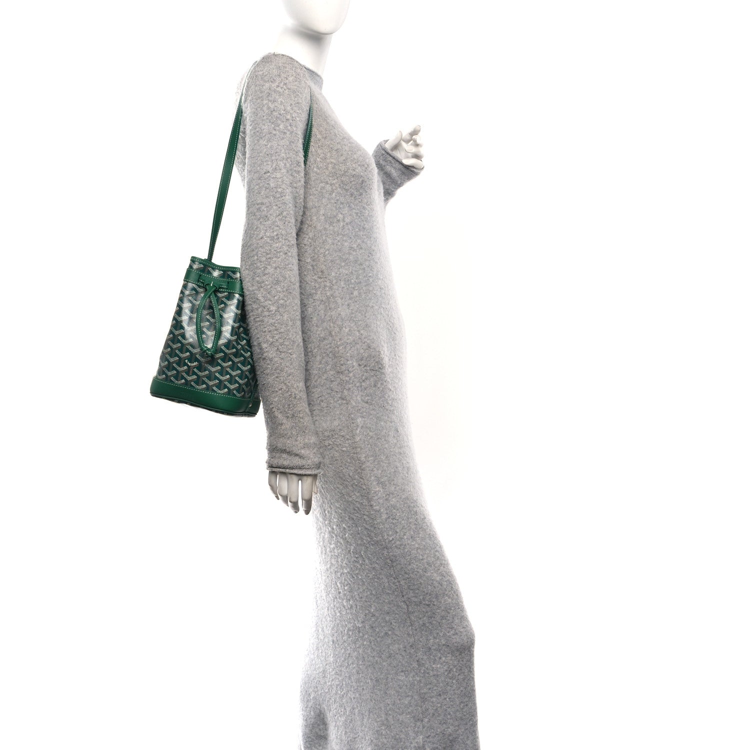 Goyardine Petit Flot Bucket Bag PM Green