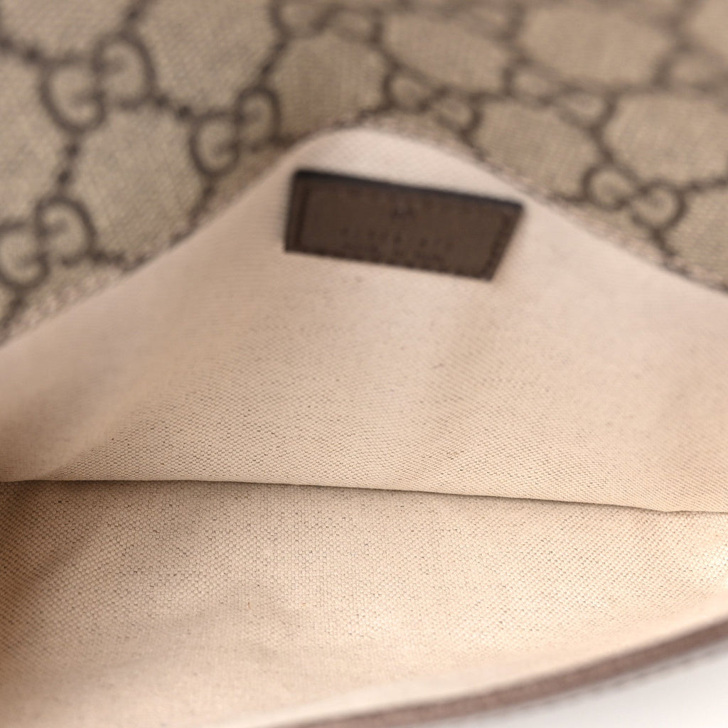 GG Supreme Monogram Neo Vintage Web Belt Bag Brown