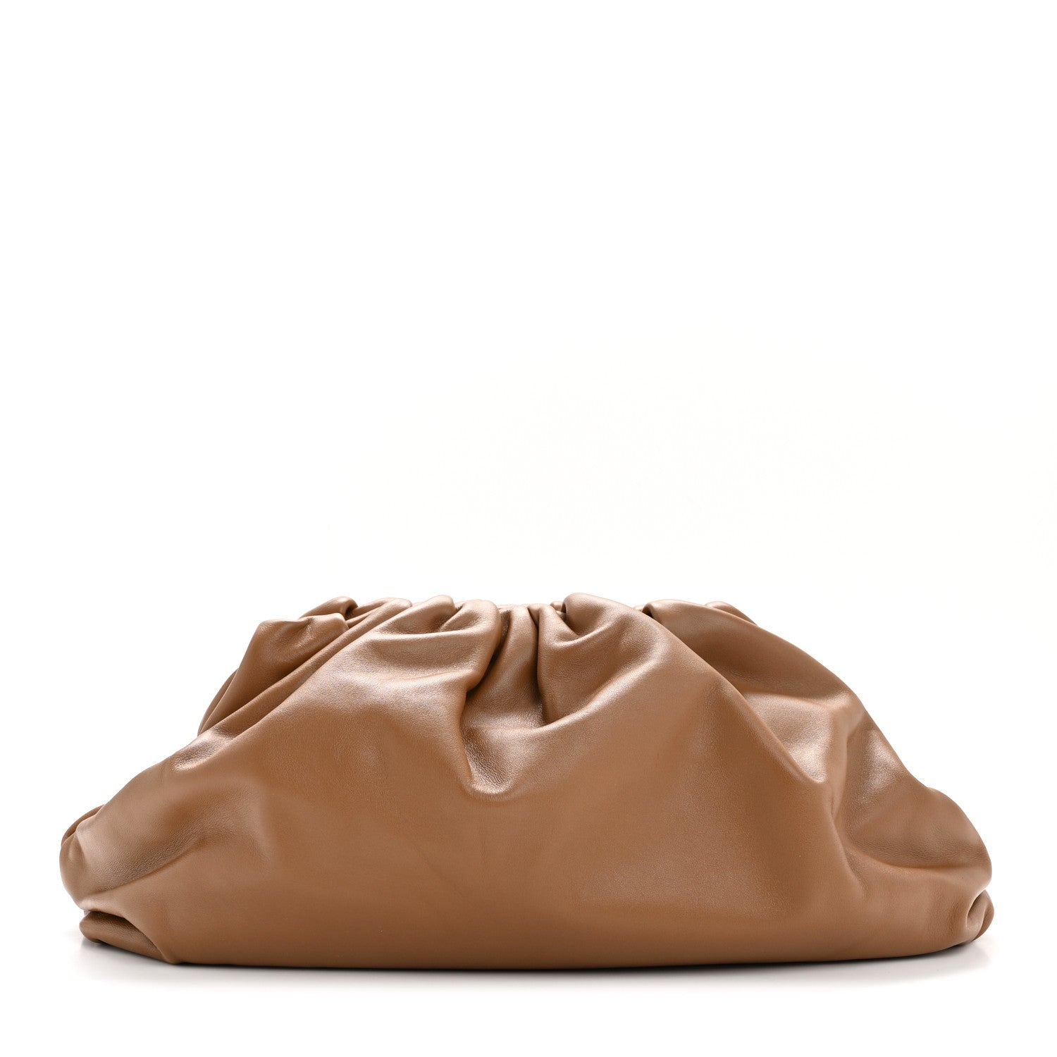 Smooth Butter Calf The Pouch Oversized Clutch Cammello