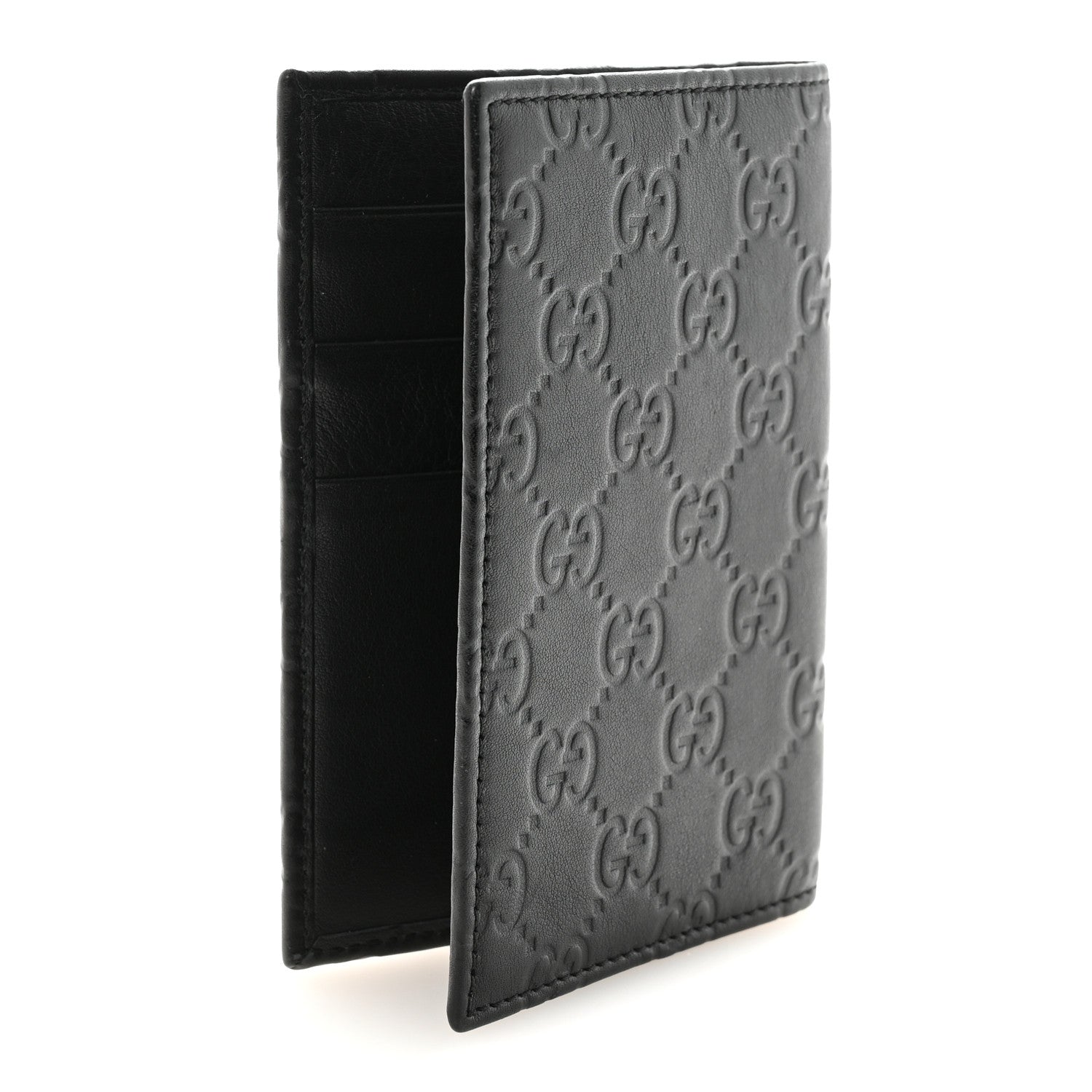 Guccissima Passport Case Black