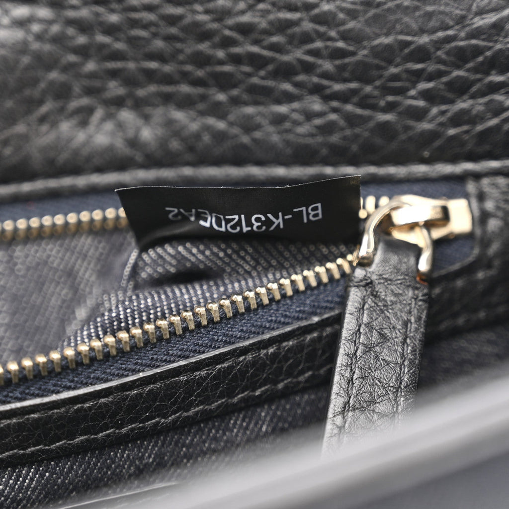 Denim Small Glam Lock Rockstud Flap Deep Denim