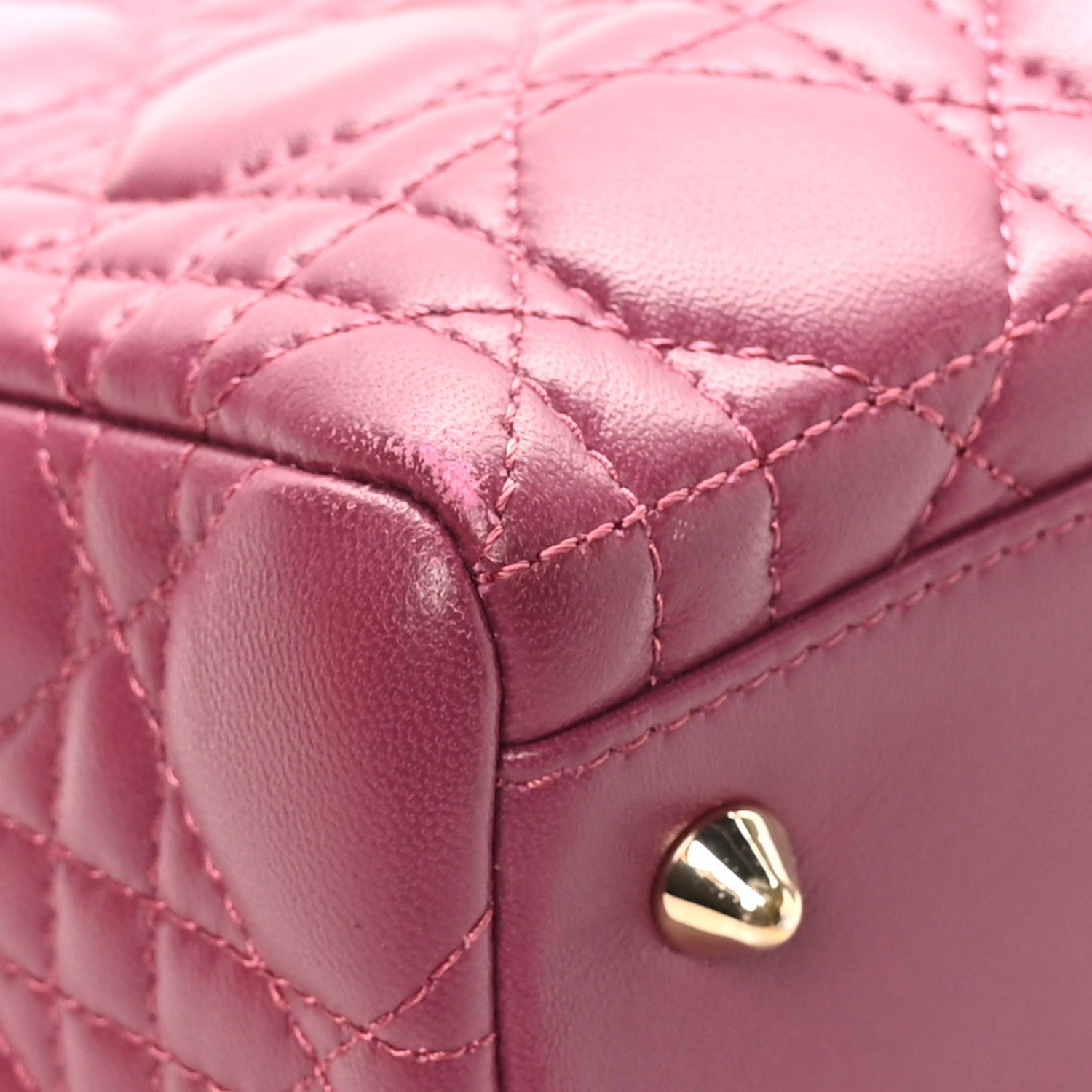 Lambskin Cannage Medium Lady Dior Purple