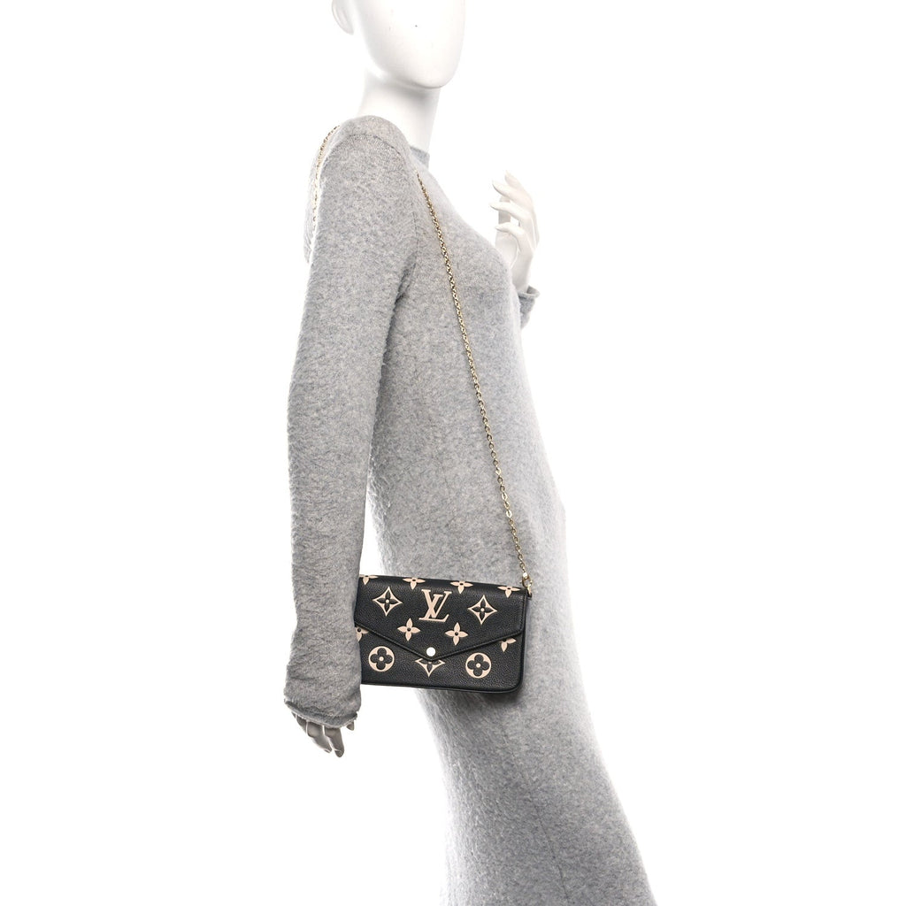 Empreinte Monogram Giant Felicie Pochette Black Beige