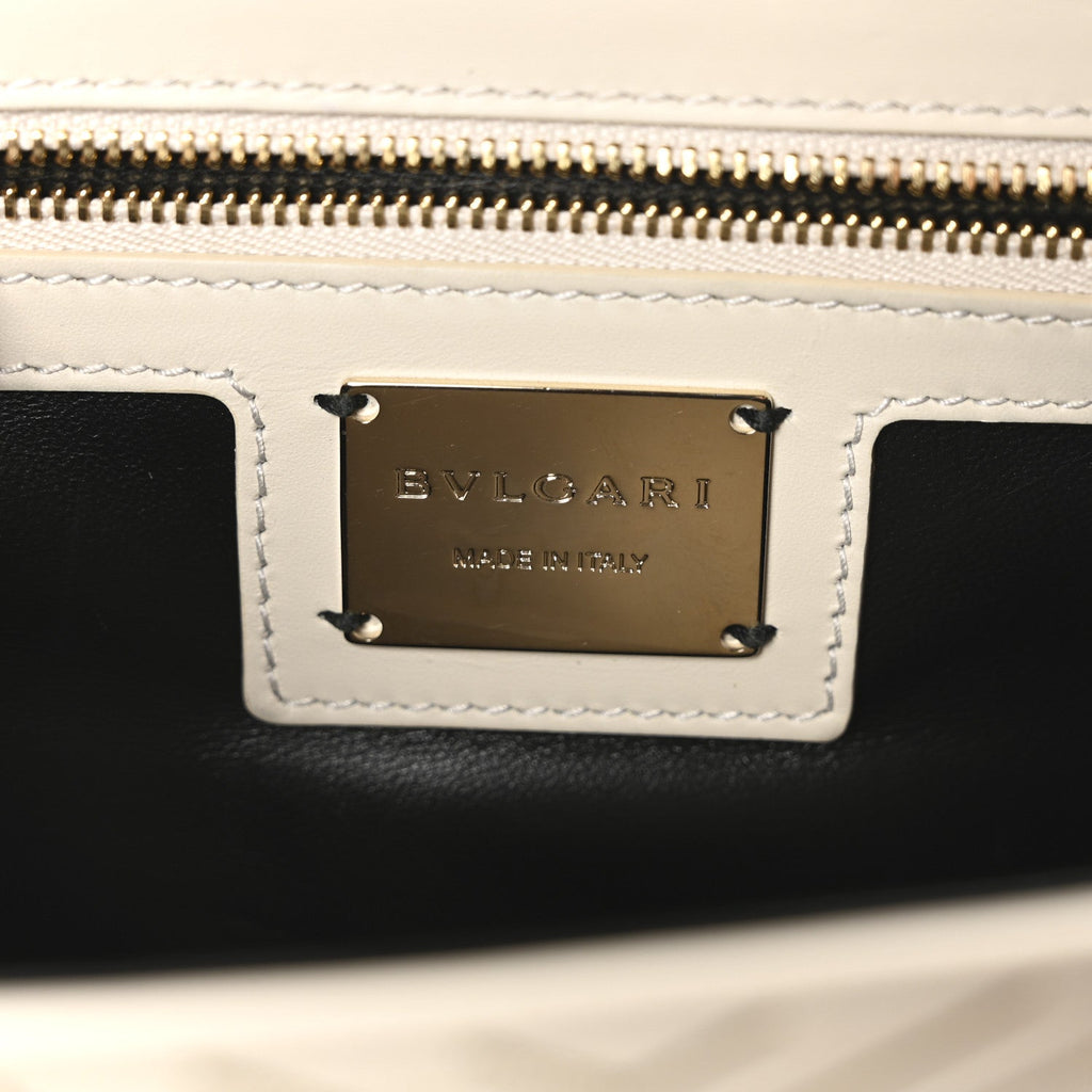 Nappa Serpenti Forever Chain Diamond Blast Shoulder Bag Ivory Gold