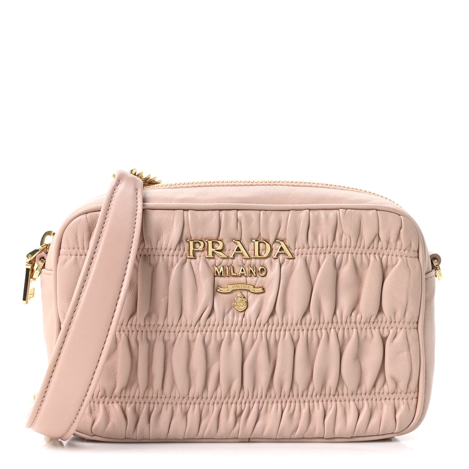 Nappa Gaufre Camera Bag Cipria