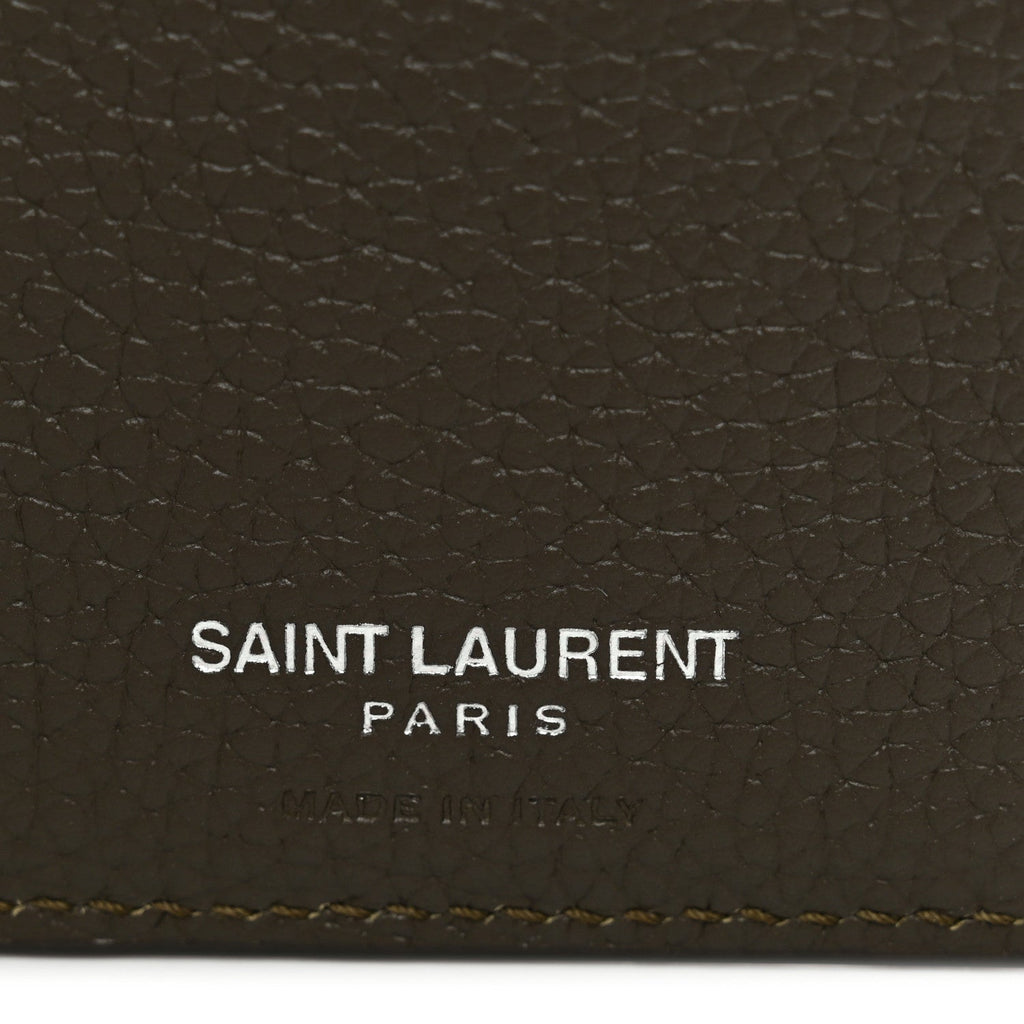 Calfskin Techno Credit  Wallet Dark Khaki