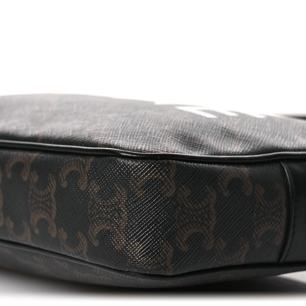 Triomphe Canvas Medium Messenger Bag Black