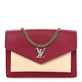 Calfskin My Lockme Chain Pochette Lie De Vin Etain Creme