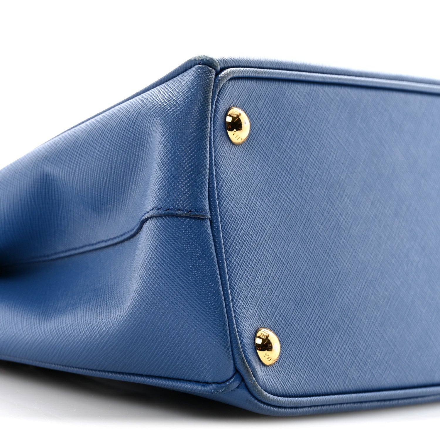 Saffiano Lux Small Galleria Double Zip Tote Azzurro