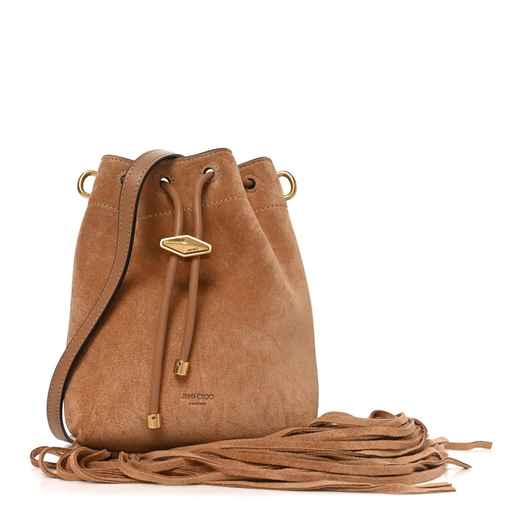 Suede Mini Fringe Tassel Bag Toffee