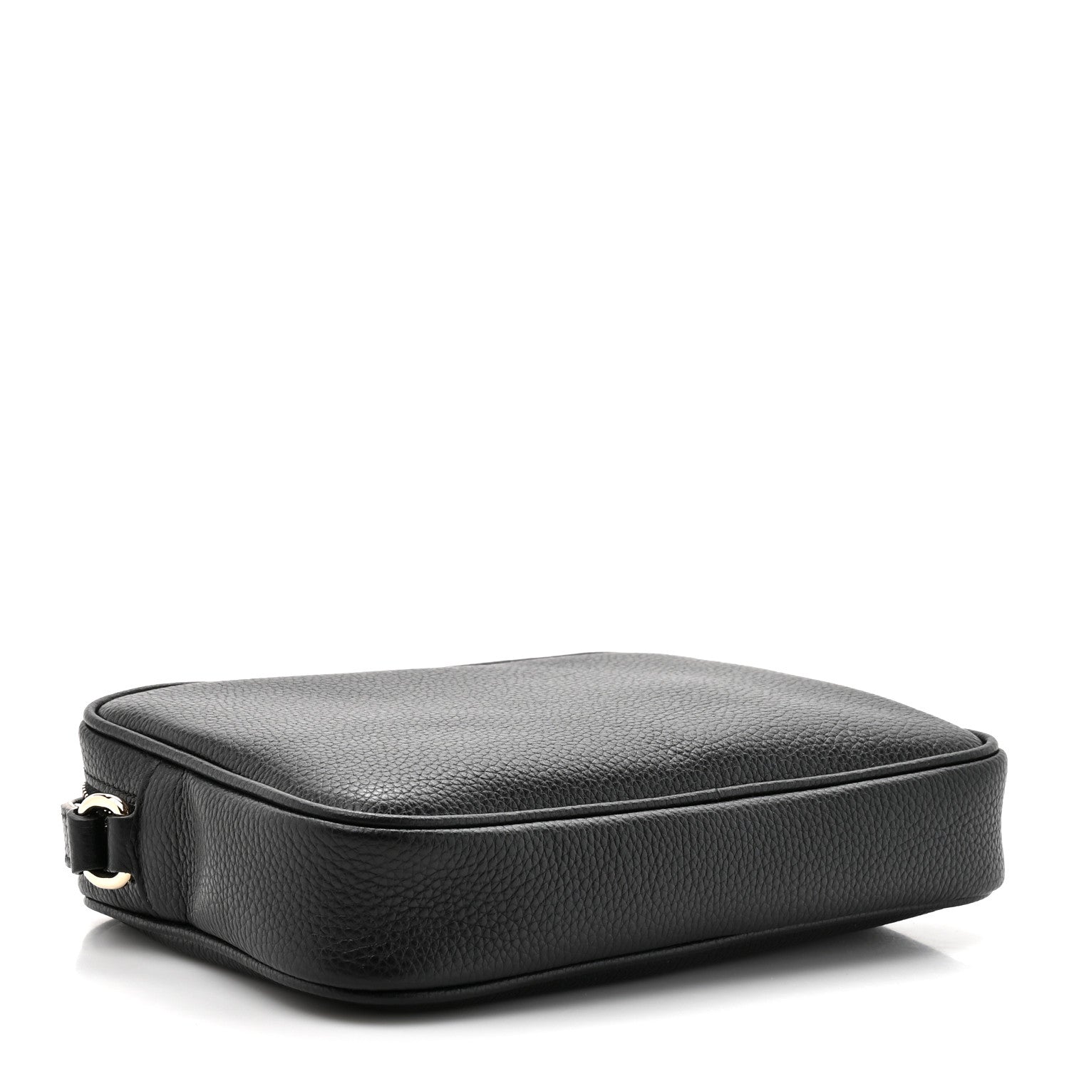 Pebbled Calfskin Shoulder Bag  Black