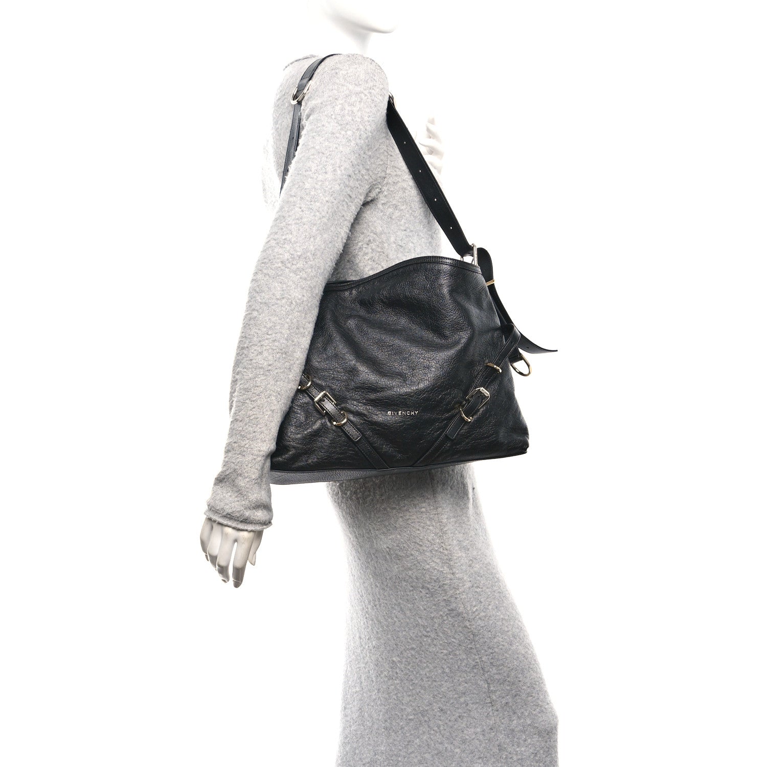 Calfskin Medium Voyou Bag Black