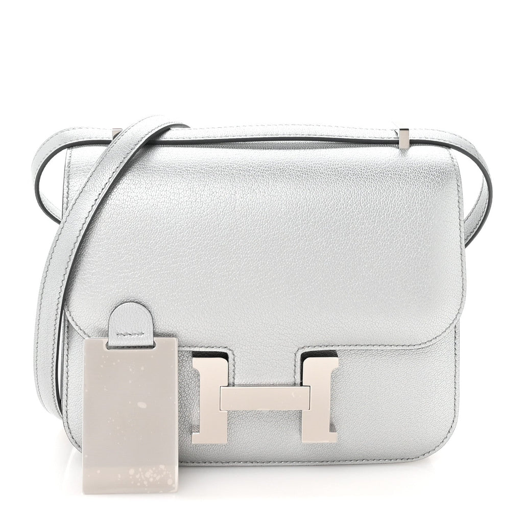 Metallic Chevre Chamkilight Constance 18 Argent