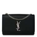 Grain De Poudre Medium Classic Monogram Kate Satchel Black