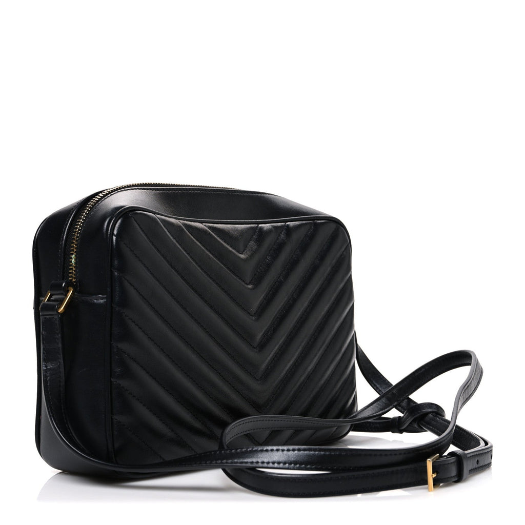 Calfskin Matelasse Monogram Lou Camera Bag Black