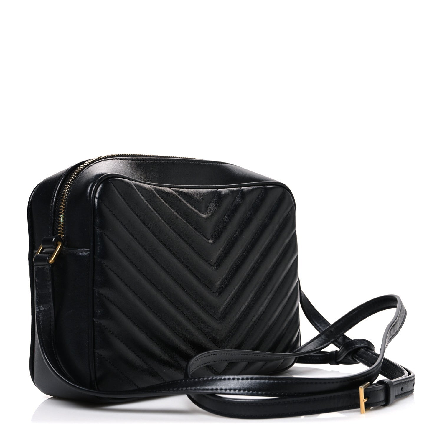 Calfskin Matelasse Monogram Lou Camera Bag Black