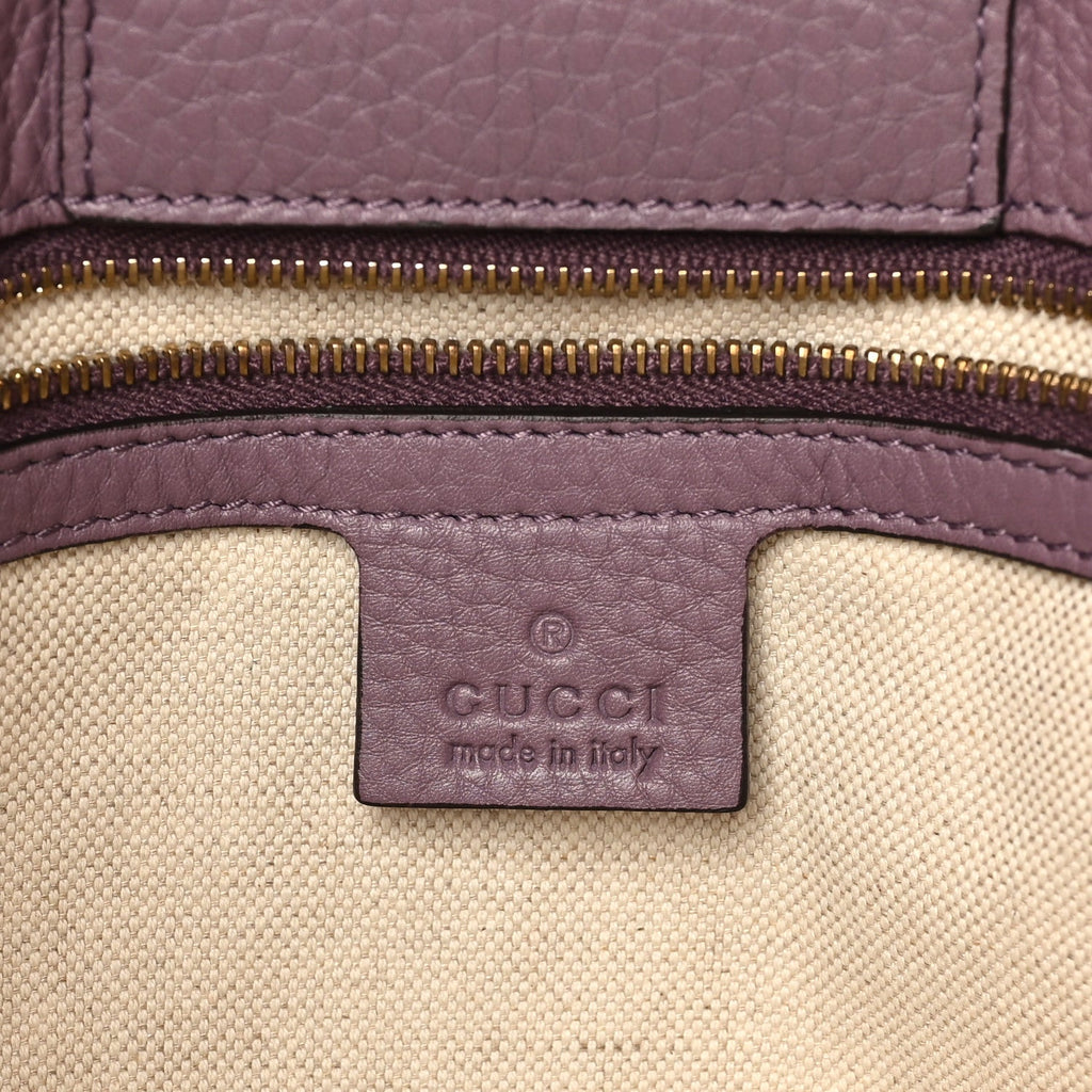 Pebbled Calfskin Old Libeccio Miss GG Tote Purple