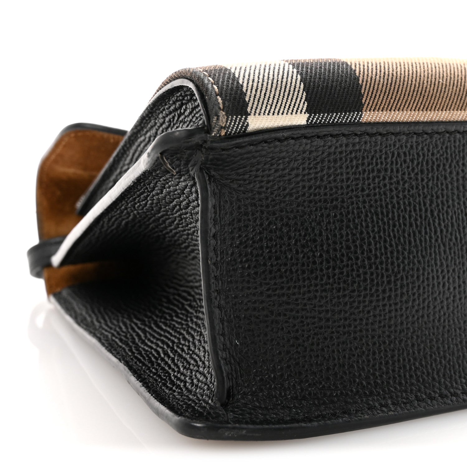Derby Calfskin House Check Small Macken Crossbody Bag Black