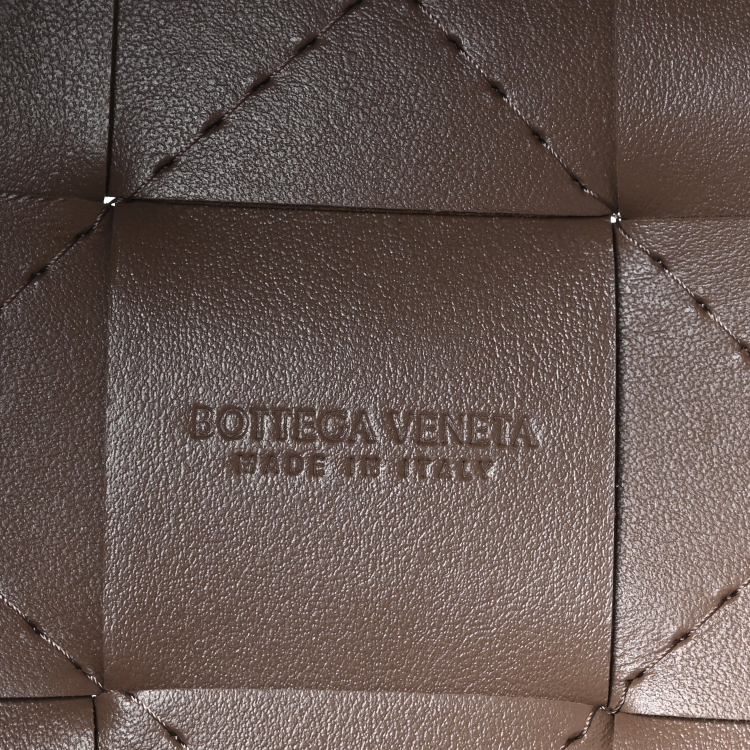 Nappa Maxi Intrecciato Small Cassette Bucket Bag Dark Taupe