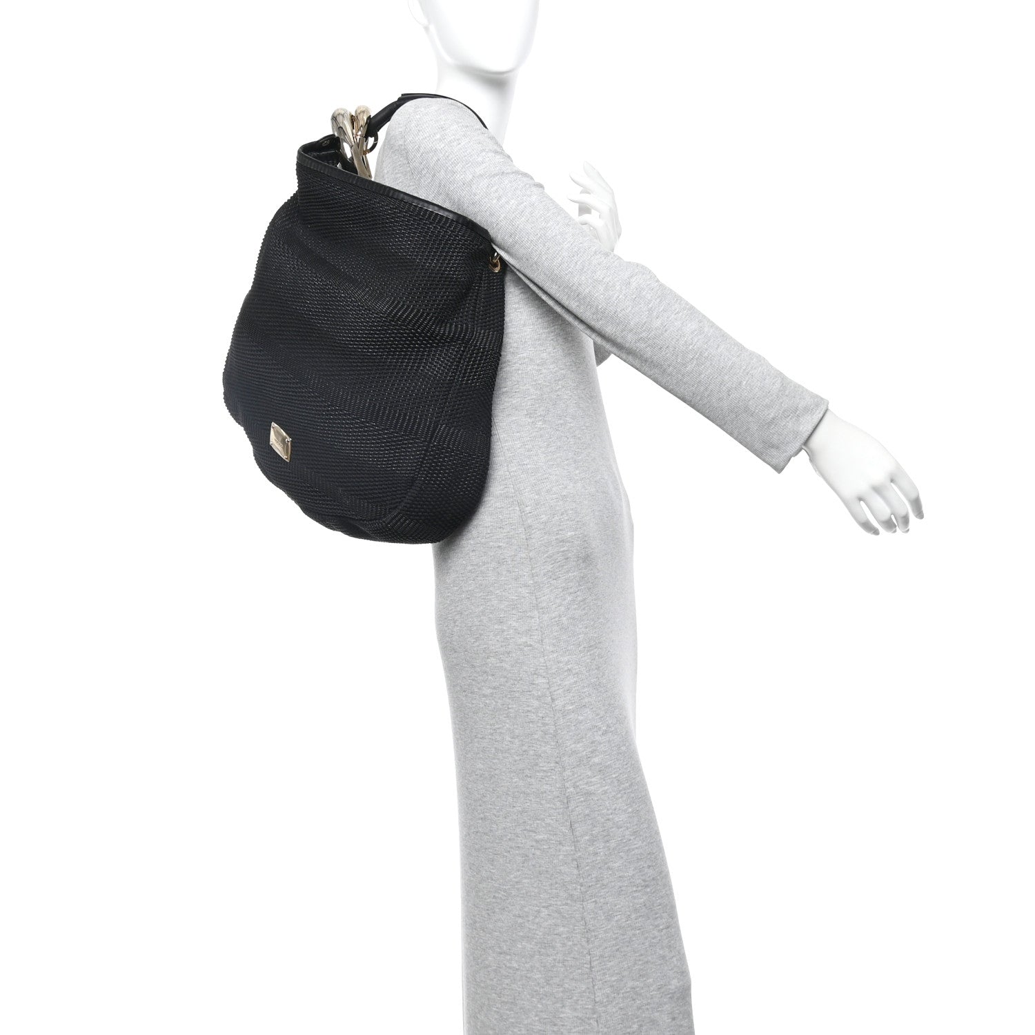 Raffia Large Sky Hobo Black