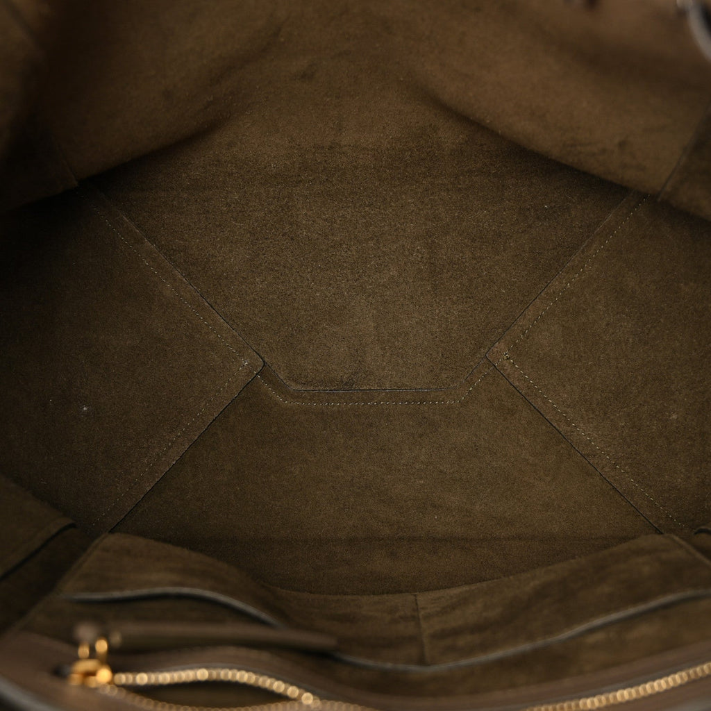 Soft Grained Calfskin Small Belt Cabas Phantom Taupe