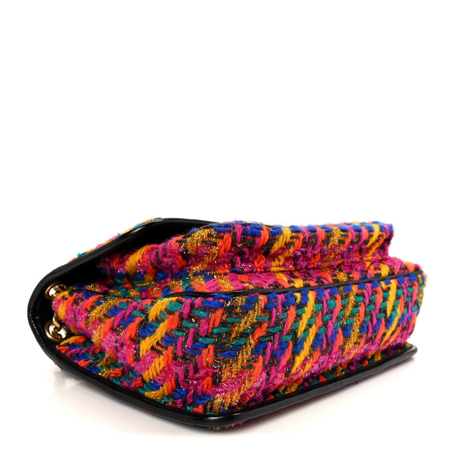 Tweed Calfskin Matelasse Monogram Medium Niki Chain Satchel Multicolor