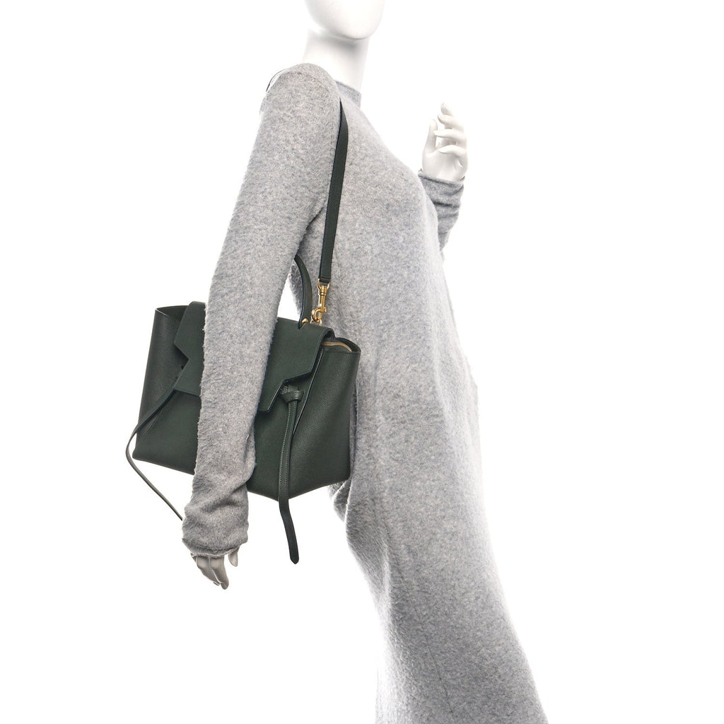 Grained Calfskin Mini Belt Bag Amazone