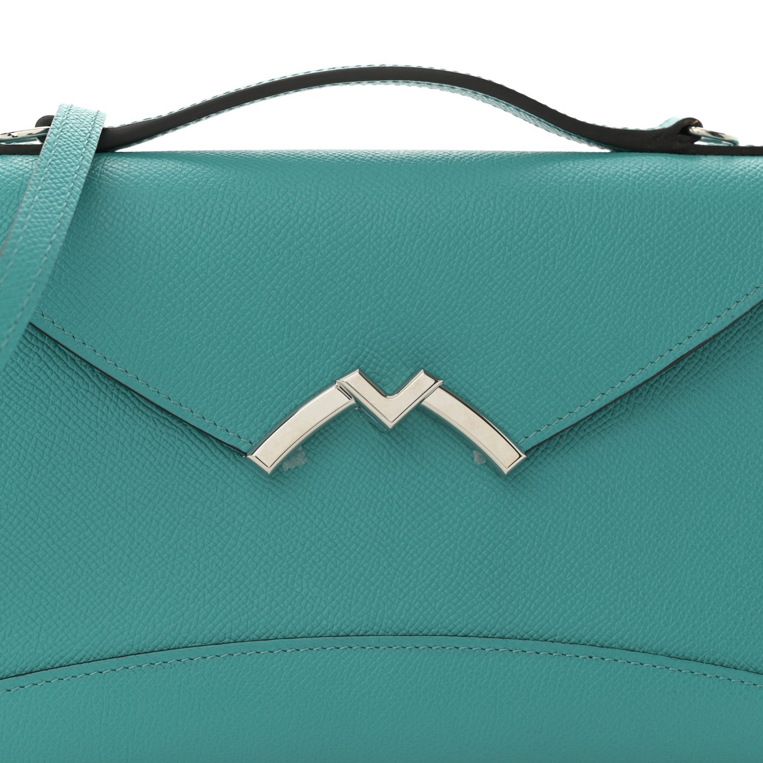 Carat Calfskin Gabrielle Clutch Turquoise