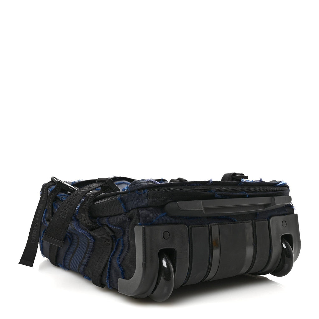 Canvas Small Diortravel Suitcase Blue Multicolor