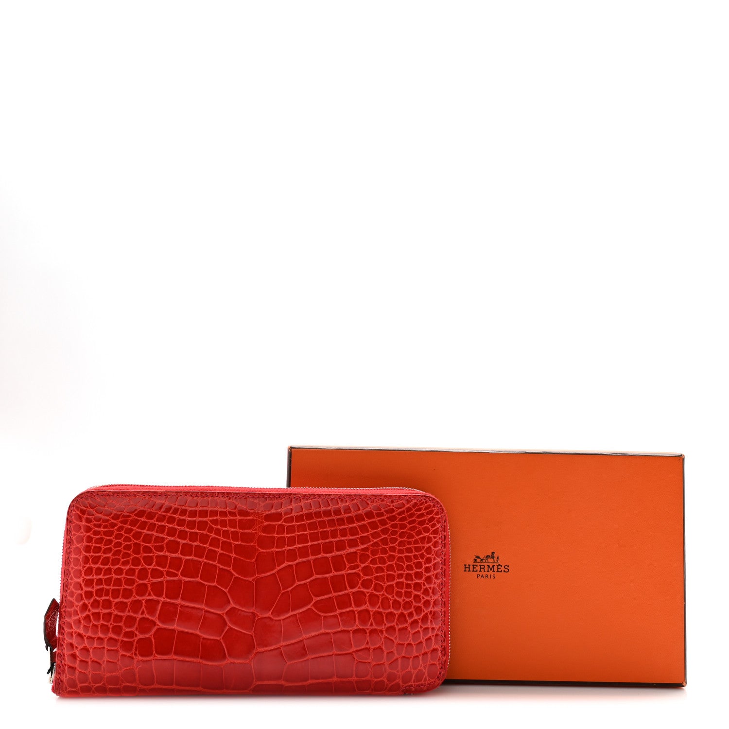 Shiny Alligator Azap Wallet Geranium