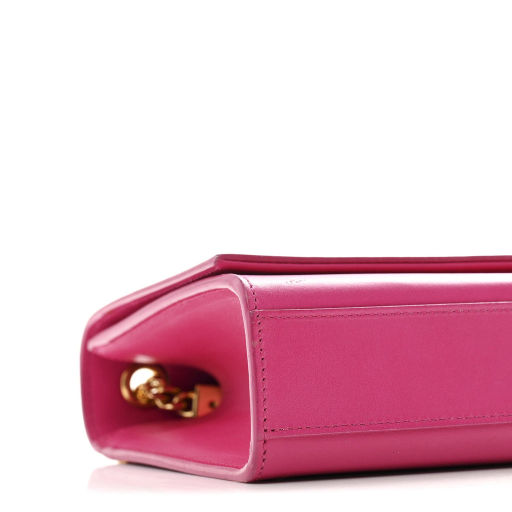 Smooth Calfskin Medium Classic Monogram Kate Tassel Satchel Fuchsia