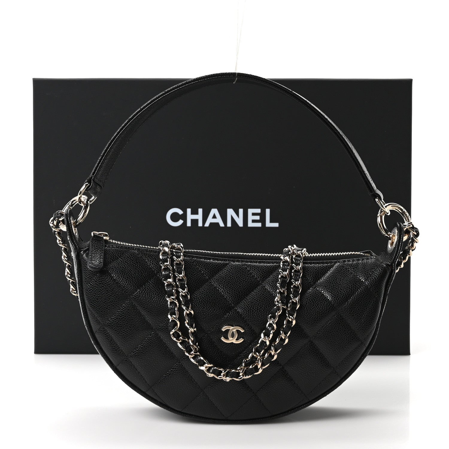 Caviar Quilted Other Shape With Chain Black