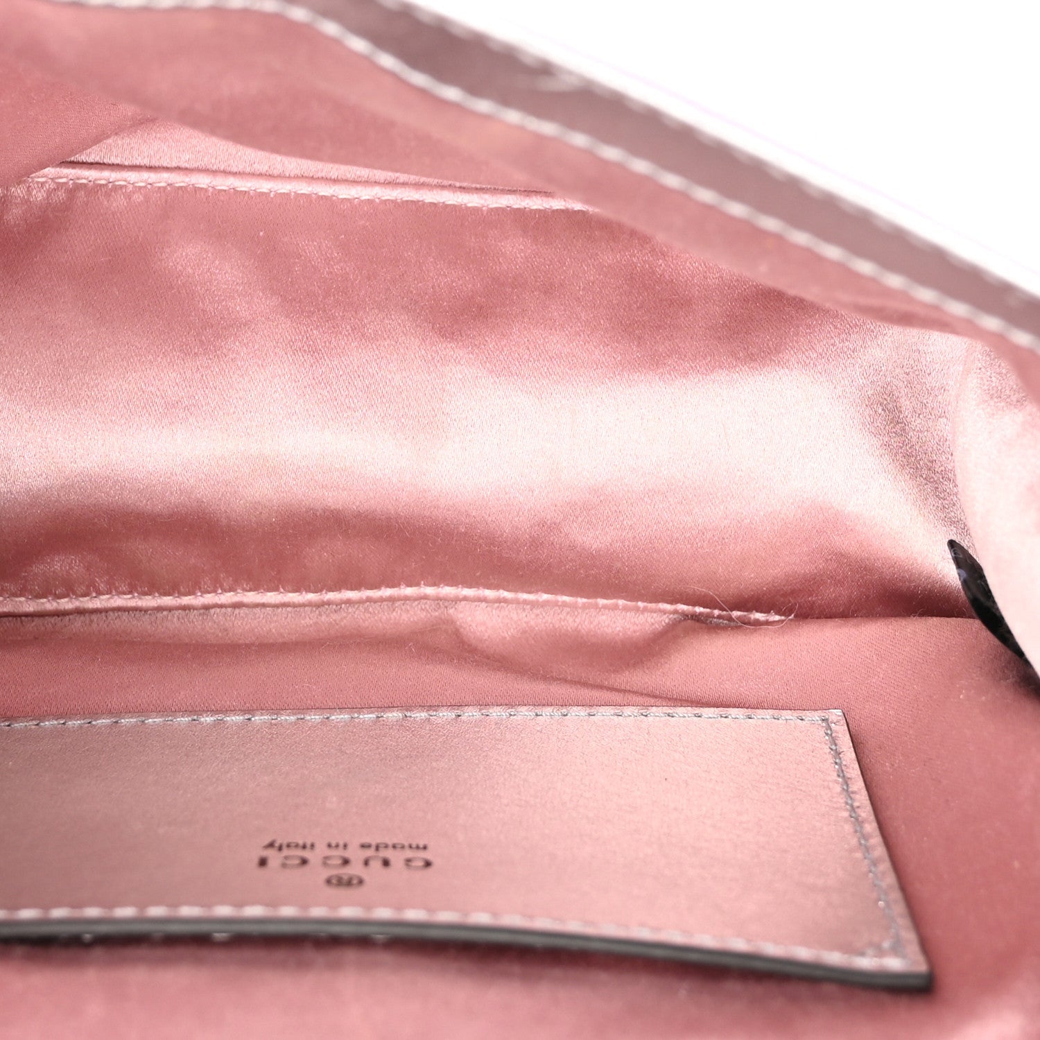 Iridescent Nappa Chevron Matelasse Mini GG Marmont Shoulder Bag Iridescent Escape Pink