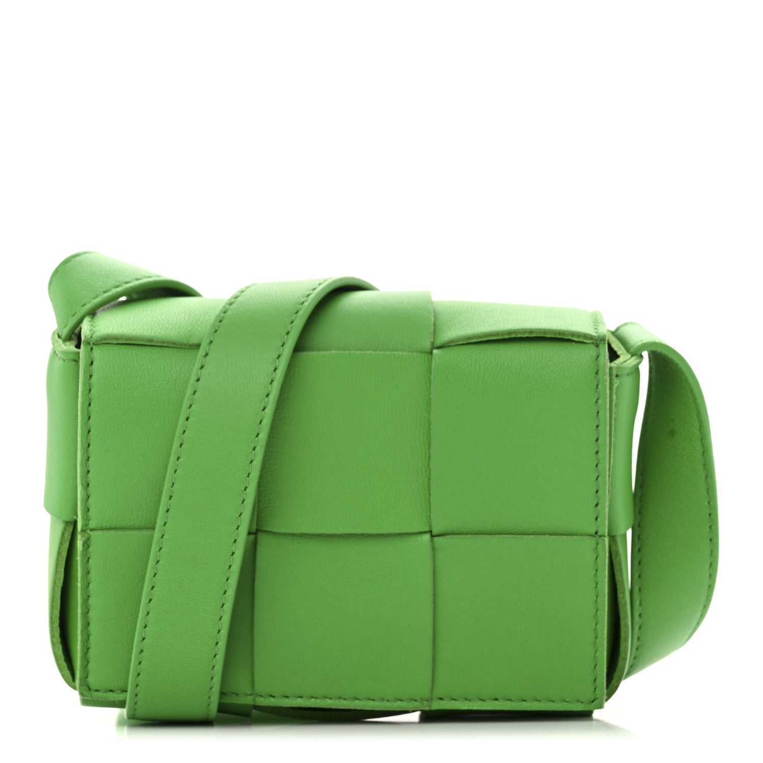 Lambskin Maxi Intreccio Candy Cassette Crossbody Bag Parakeet