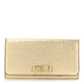 Metallic Heritage Grain Penrose Bow Continental Wallet Gold