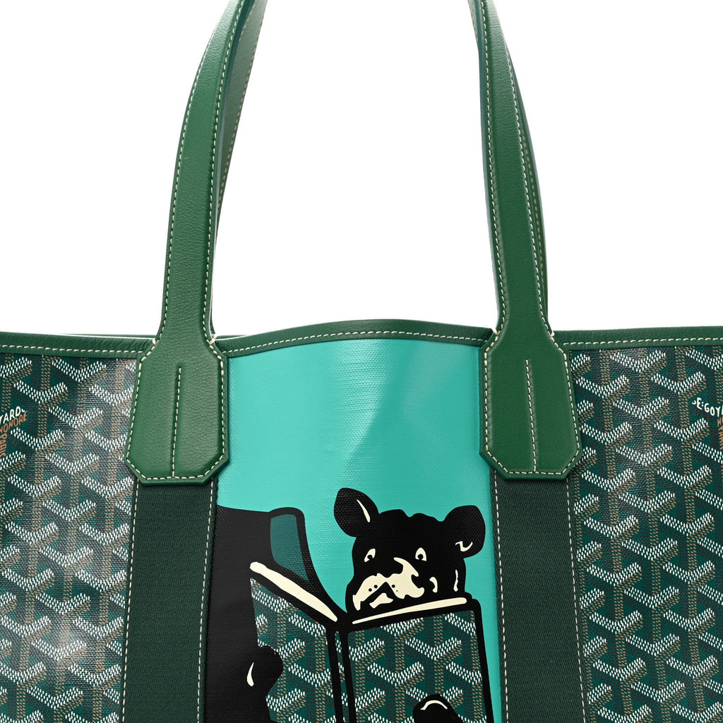 Goyardine Villette MM Tote Green